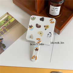 Cartoon Handheld Makeup Mirror Portable Vanity Mirror Gift