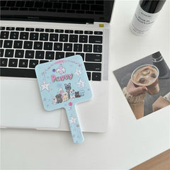 Cartoon Handheld Makeup Mirror Portable Vanity Mirror Gift