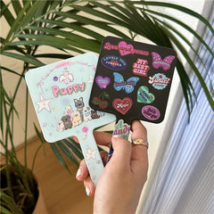 Cartoon Handheld Makeup Mirror Portable Vanity Mirror Gift
