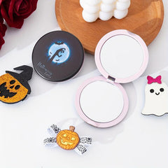 Spider Web & Bats Makeup Mirror Double Side Folding Vanity Hand Mirror