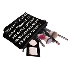 Women's Cosmetic Bag Letters Printing Waterproof Makeup Bag