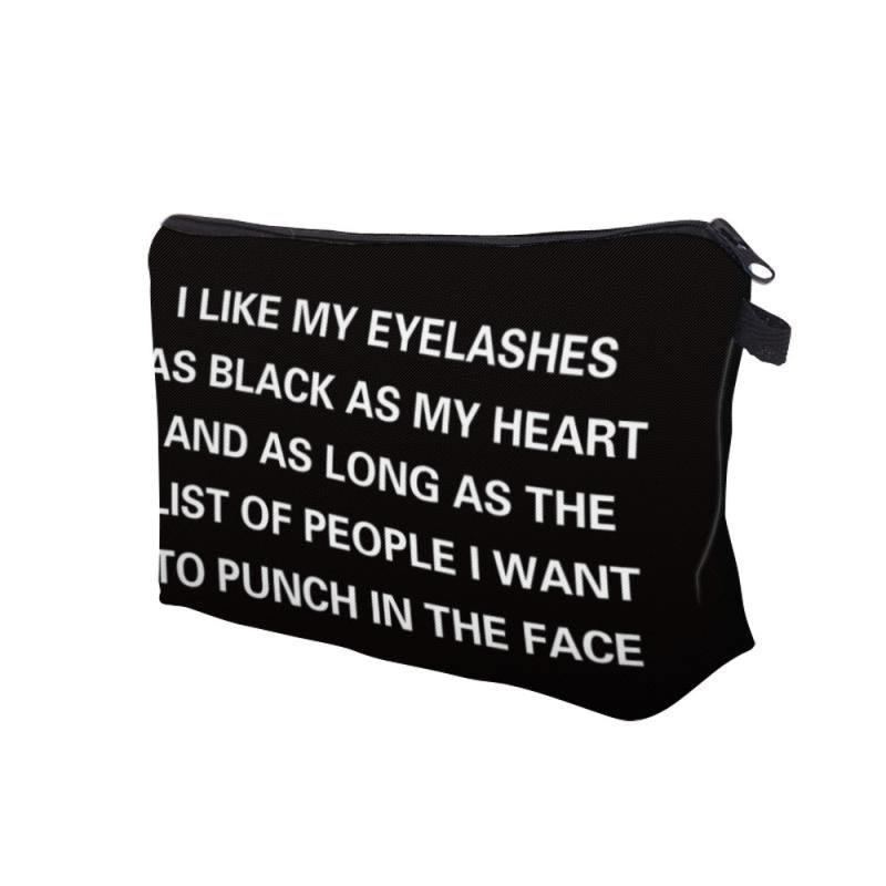Women's Cosmetic Bag Letters Printing Waterproof Makeup Bag