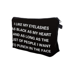 Women's Cosmetic Bag Letters Printing Waterproof Makeup Bag