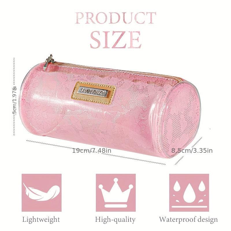 Zipper Makeup Bag Brush Holder Organizer Roomy Toiletry Bag for Women