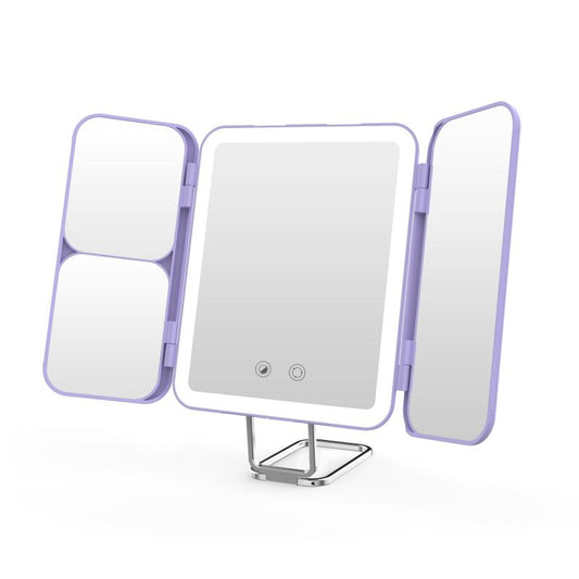 Tri Fold Makeup Mirror Vanity Mirror with 3 LED Lights X1 X3 X7 Magnification