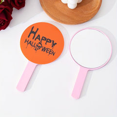 Skull Pattern Hand Mirror Cartoon Style Single Sided Vanity Mirror