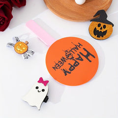 Skull Pattern Hand Mirror Cartoon Style Single Sided Vanity Mirror