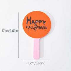 Skull Pattern Hand Mirror Cartoon Style Single Sided Vanity Mirror