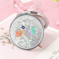 Compact Vanity Mirror Portable Foldable Double Sided Handheld Magnifying Mirror