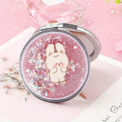 Compact Vanity Mirror Portable Foldable Double Sided Handheld Magnifying Mirror
