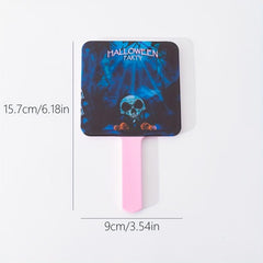 Pumpkin & Skull Pattern Hand Mirror Halloween Gift