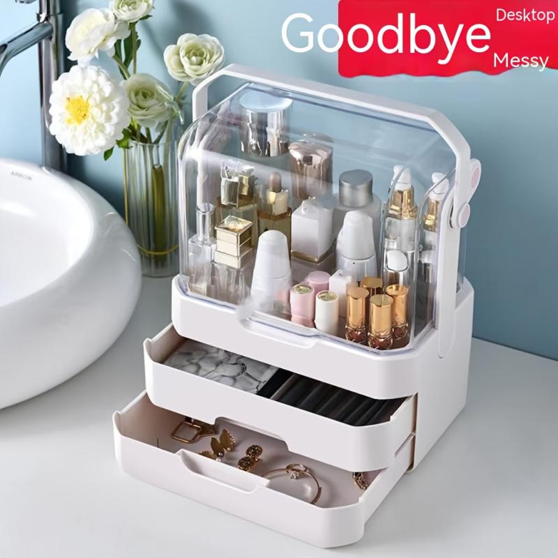 Makeup Case with Drawers & Transparent Cover