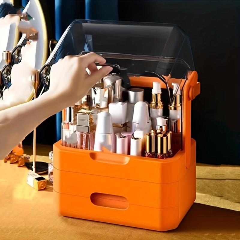 Makeup Case with Drawers & Transparent Cover