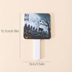 Halloween Handheld Mirror Cartoon Style Portable Travel Vanity Mirror