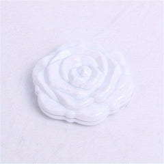 Plastic Rose Makeup Mirror Double Side Folding Compact Mirror