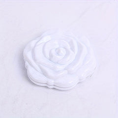 Plastic Rose Makeup Mirror Double Side Folding Compact Mirror