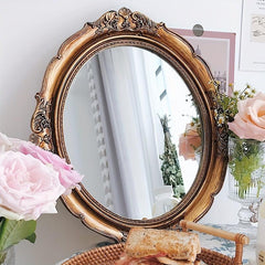 Retro Wall mounted Makeup Mirror Bathroom Mirror Dressing Table Mirror