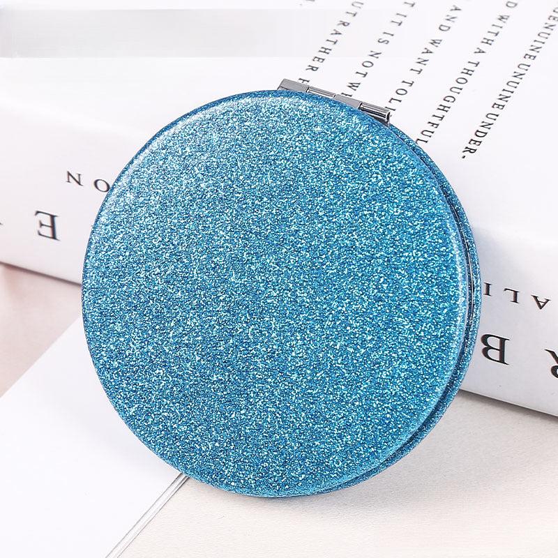 Glitter Compact Pocket Mirror for Purse, 2-Sided Beauty Mirror