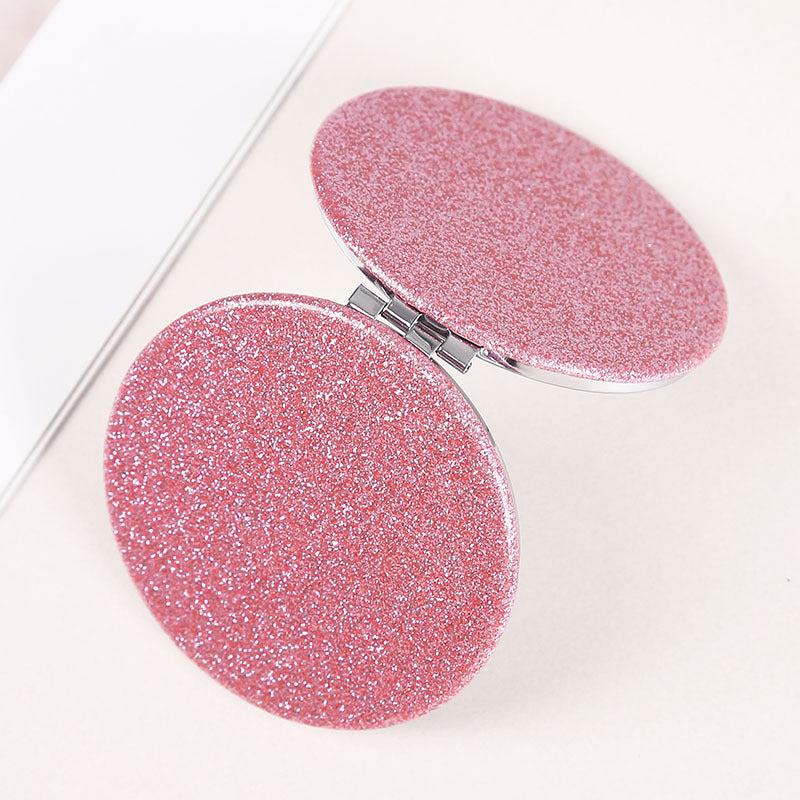 Glitter Compact Pocket Mirror for Purse, 2-Sided Beauty Mirror