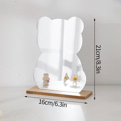 Nordic Style Acrylic Decorative Mirror with Wooden Base