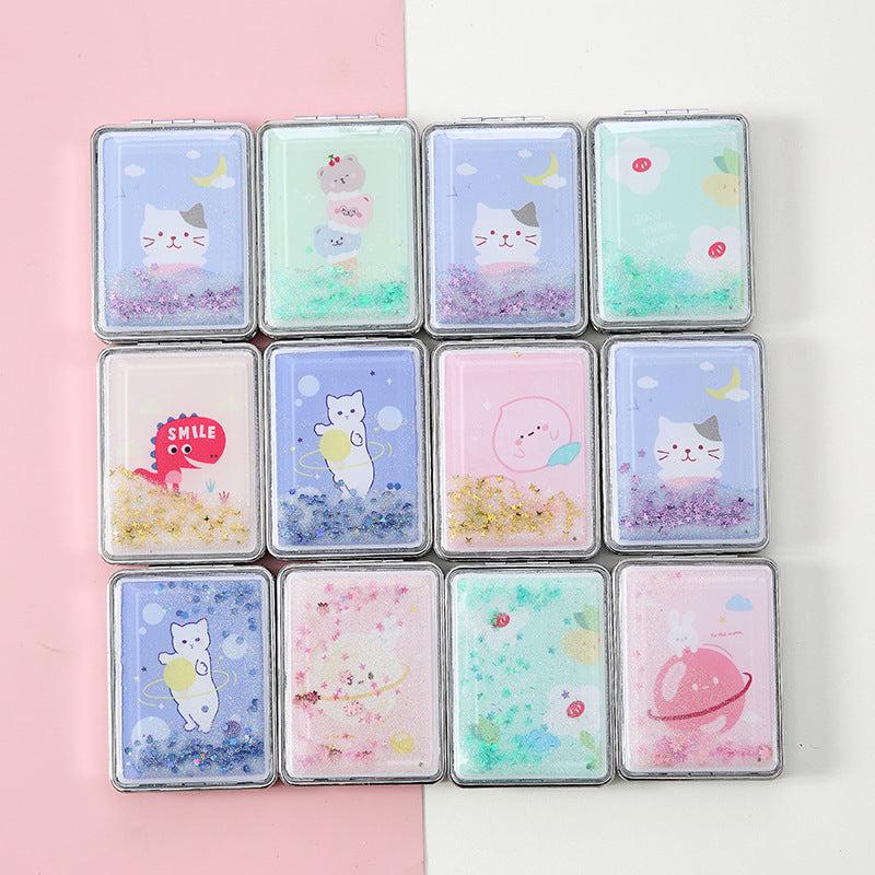Cute Cartoon Vanity Mirror Double Side Compact Makeup Mirror for Girls and Women