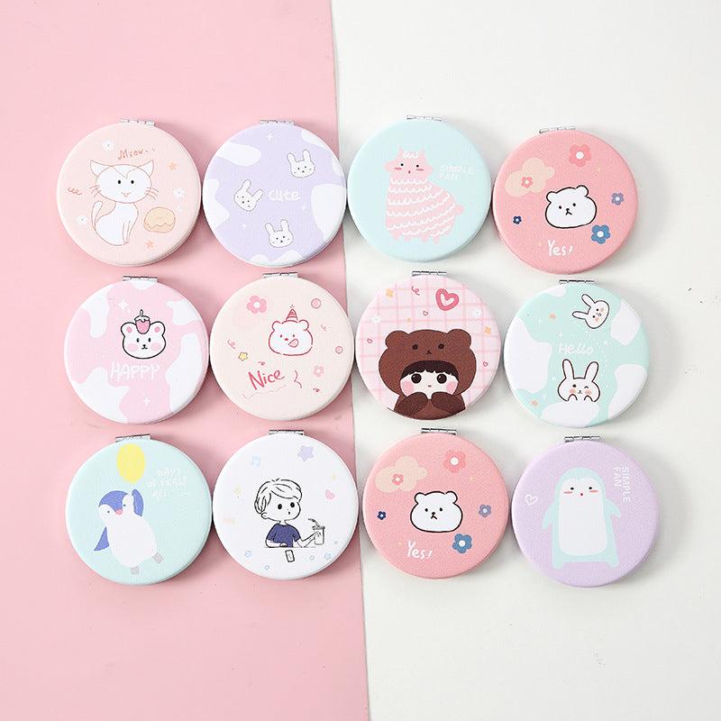 Cute Cartoon Vanity Mirror Double Side Compact Makeup Mirror for Girls and Women