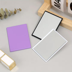 3pcs Portable Small Purple Mirrors for Travel and Touch-ups