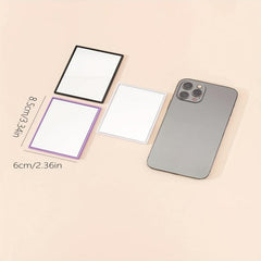 3pcs Portable Small Purple Mirrors for Travel and Touch-ups