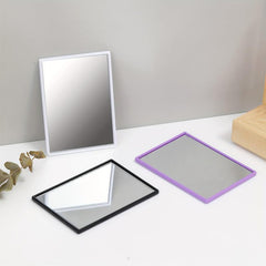 3pcs Portable Small Purple Mirrors for Travel and Touch-ups