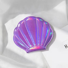 Shell Glitter Bling Mirror Double Sided Compact Makeup Mirror
