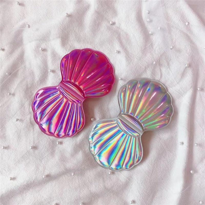 Shell Glitter Bling Mirror Double Sided Compact Makeup Mirror
