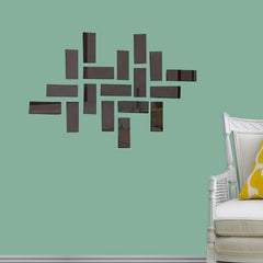 2pcs Acrylic Mirror Wall Sticker Decal for Home Decor