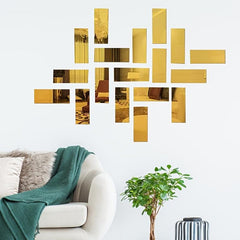 2pcs Acrylic Mirror Wall Sticker Decal for Home Decor