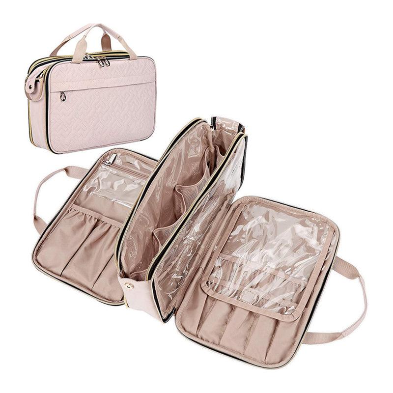 Travel Makeup Bag Portable Cosmetic Organizer Stand Up Toiletry Bag
