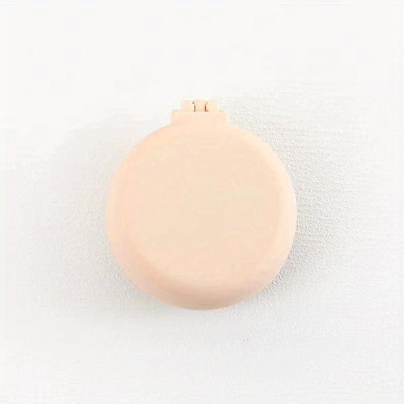 Mini Compact Hair Brush & Mirror for Purse Pocket - Round Folding Comb
