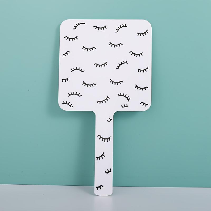 Square Handheld Makeup Mirror with Handle for Shaving Salon