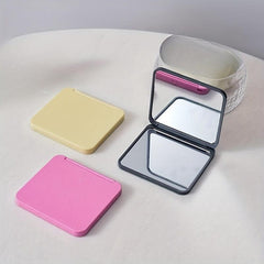 1PCS Portable Mini Makeup Mirror Travel Double Sided Square Folding Mirror