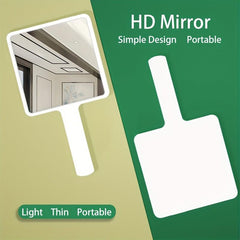 Medium Makeup Mirror Hand held Makeup Mirror HD Medium Square Cosmetic Mirror