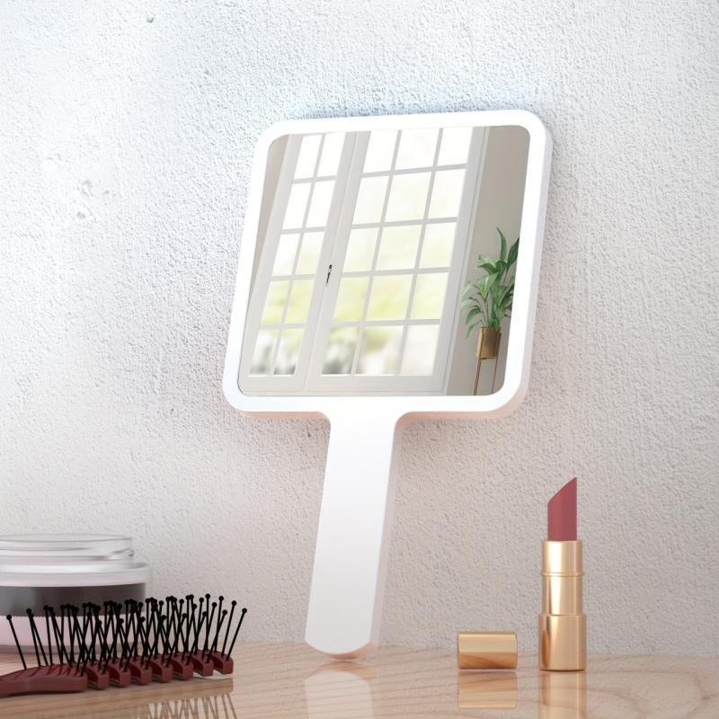 Medium Makeup Mirror Hand held Makeup Mirror HD Medium Square Cosmetic Mirror