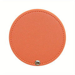 Compact Round Makeup Mirror with Cover Single Sided