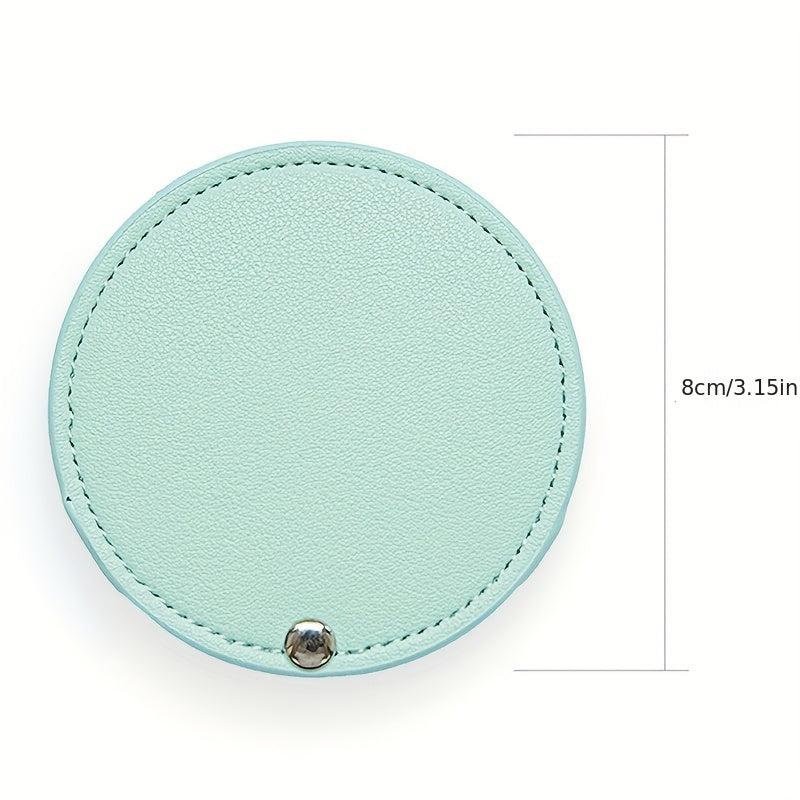 Compact Round Makeup Mirror with Cover Single Sided
