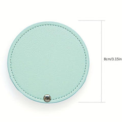 Compact Round Makeup Mirror with Cover Single Sided