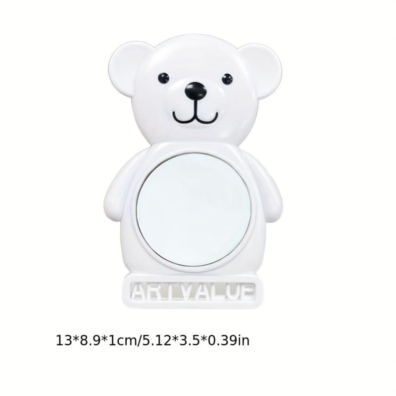 Bear Hand Mirror Small Travel Size Round Vanity Makeup Mirror