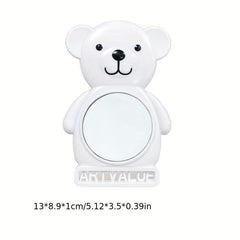 Bear Hand Mirror Small Travel Size Round Vanity Makeup Mirror