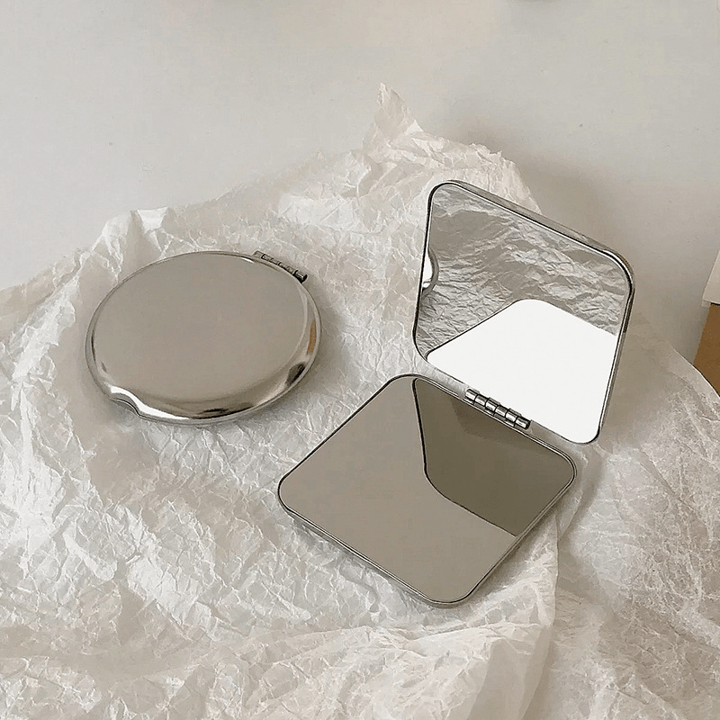 Shatterproof Metal Folding Makeup Mirror - Ultra Slim