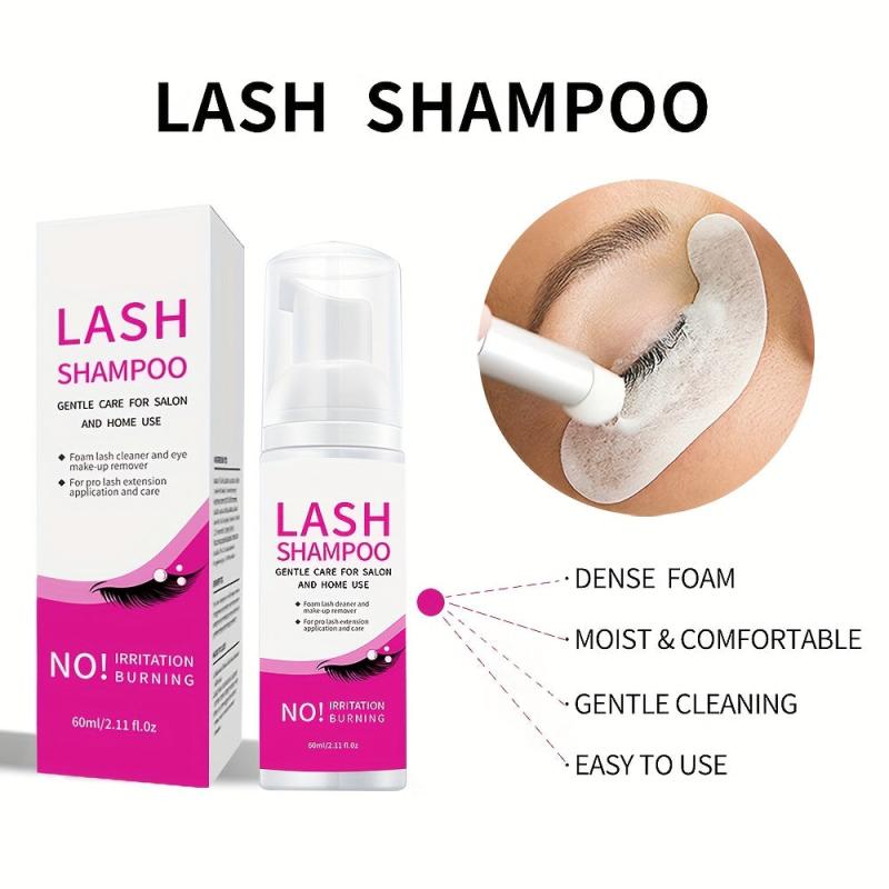 Eyelash Extension Cleanser 60ML Daily Foaming Eyelash Extension Shampoo