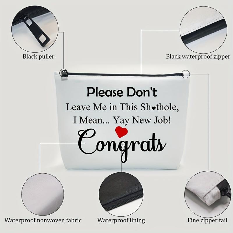 Funny Coworker Leaving Job Makeup Bag Farewell Gift