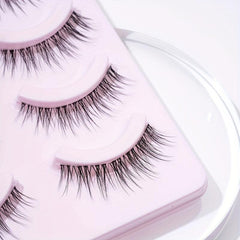 5 Pairs Wispy False Eyelashes Pack Natural Look Curly Makeup Eyelashes