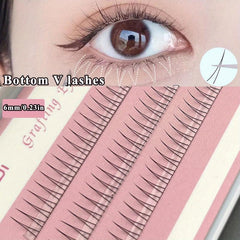 6mm Lower Lashes V Shape False Eyelashes Individual Lashes