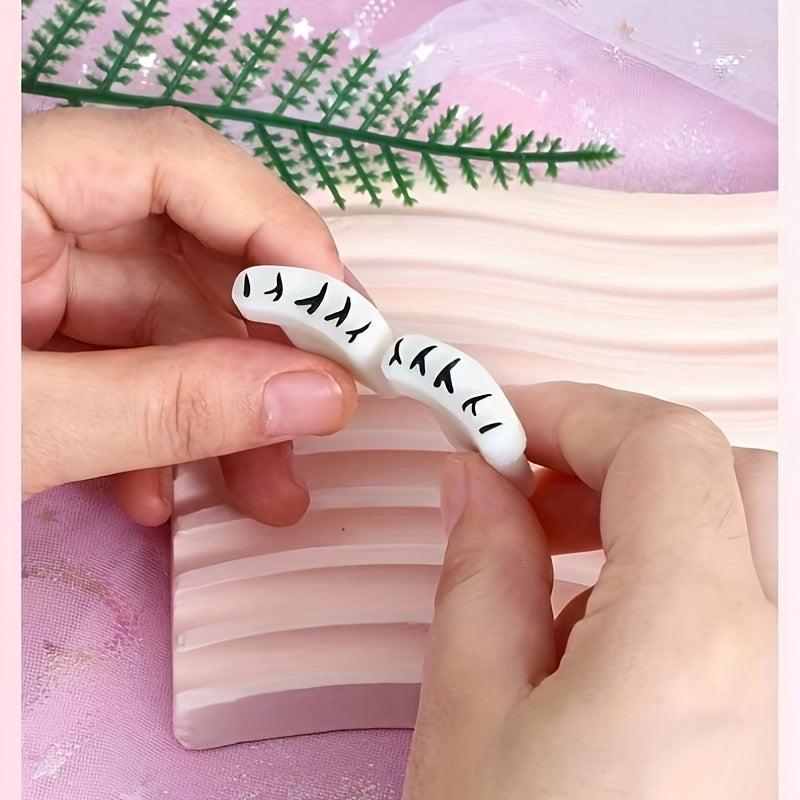 2pcs Lower Eyelashes Stamp V shaped Faux Hand Painting Eyelash Stamp